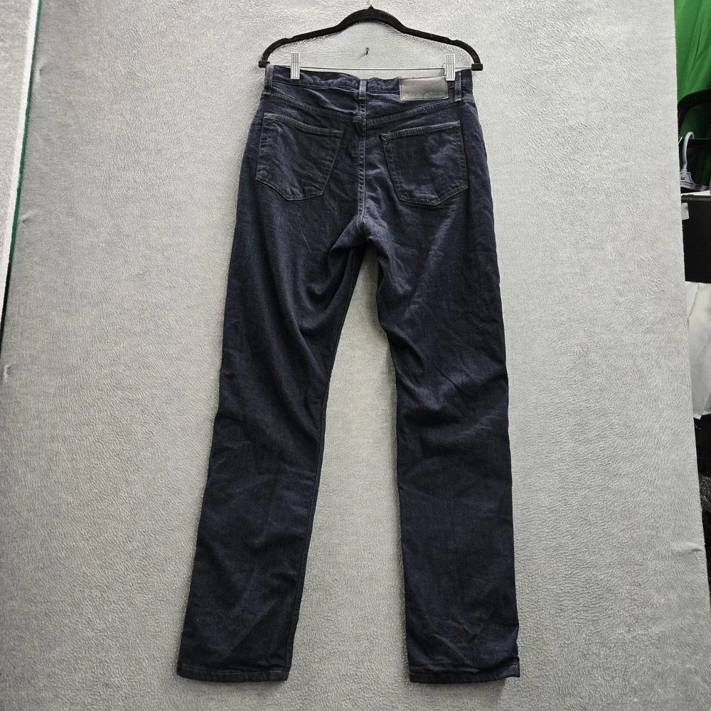 Eddie Bauer Men Jeans 30X32 Dark Blue Denim Buffalo Plaid Lined Flannel‎ 31